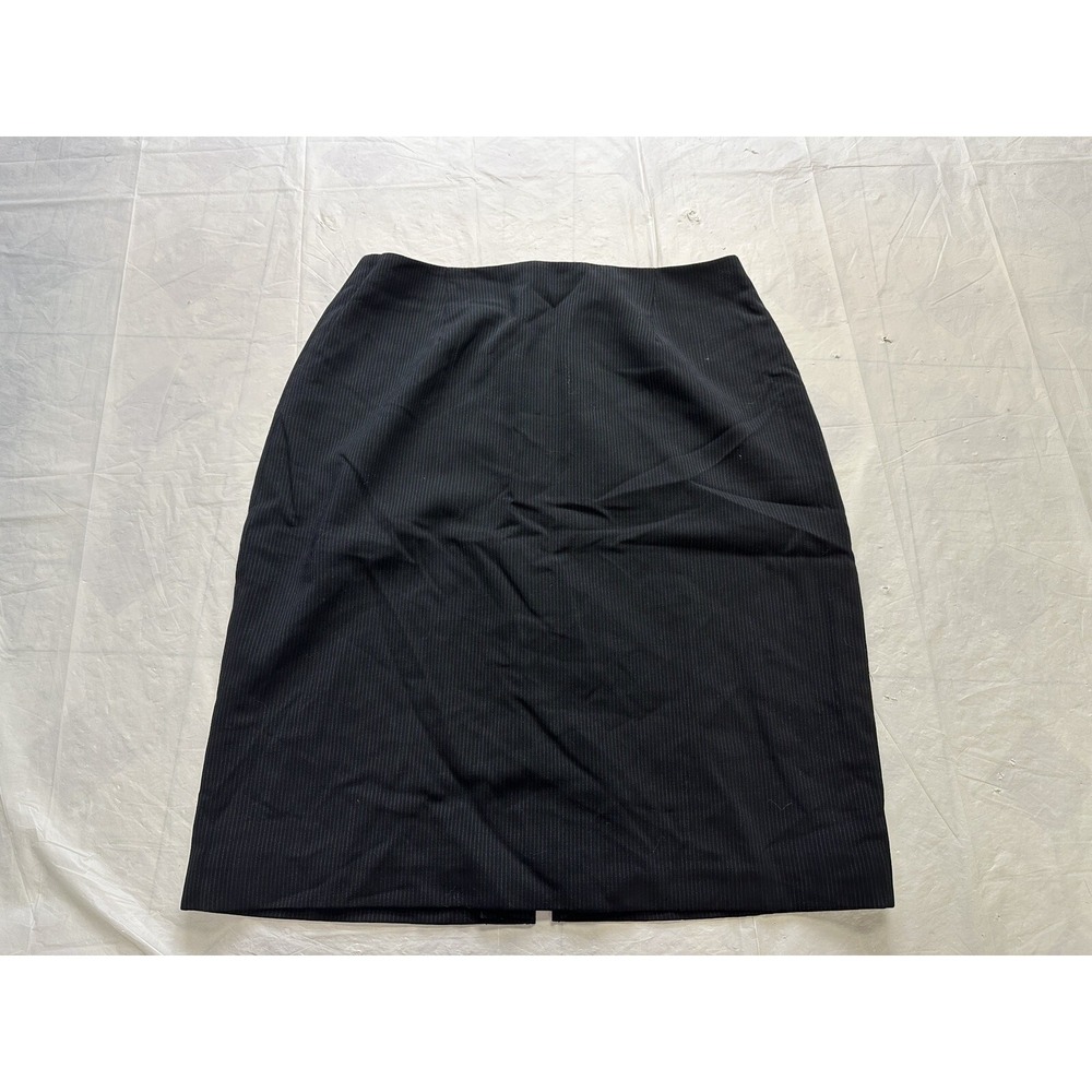 NWT Ann Taylor Women's Size 10  Wool Blend Knee-Length Pencil Skirt Pinstripe
